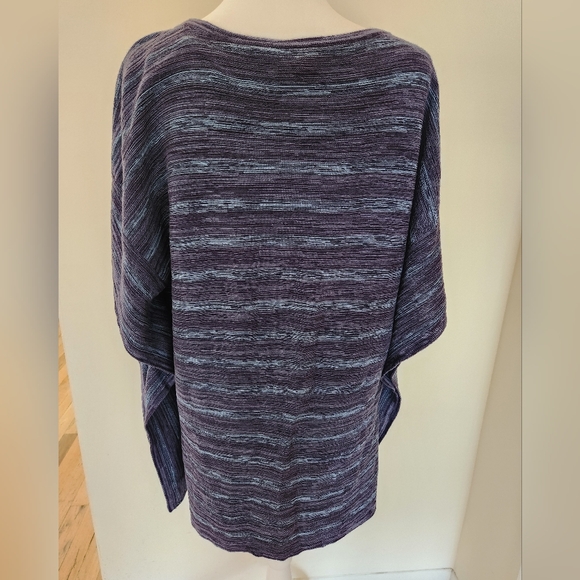 Pure J Jill Blue Knit Poncho Sweater Pullover Size S/M - Picture 6 of 11